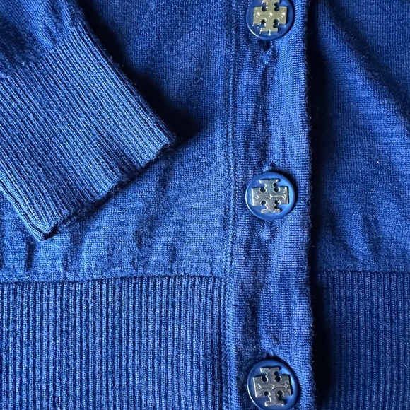 Tory Burch Classic Navy (Merino Wool) Cardigan - Picture 2 of 5
